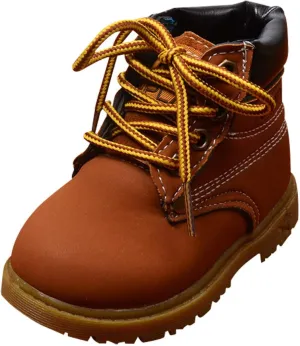 Happy Cherry Baby Autumn Boots Fashion Suede Leather Lace-Up Boots Soft Flat Ankle Boots