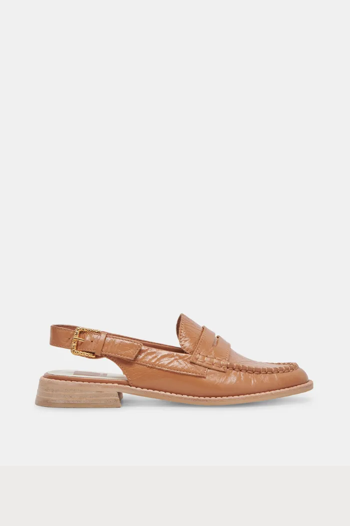 Hardi Loafers- Tan Crinkle Patent