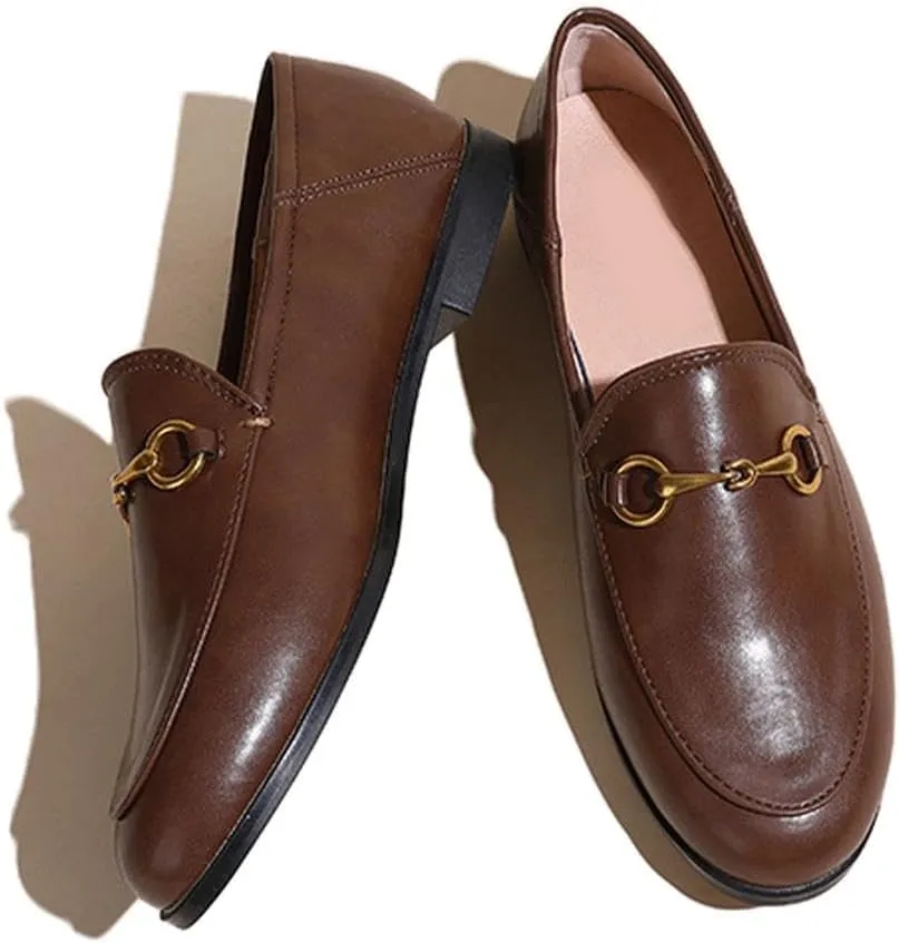 heelchic Women's Penny Loafers, Flats Loafer Low Heel for Women Comfortable, Slip On Driving Boat Shoes, Dressy Business Casual Shoes