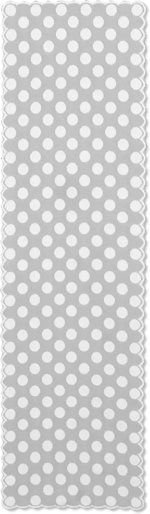 Heritage Lace Polka Dot, 18 by 72-Inch, White