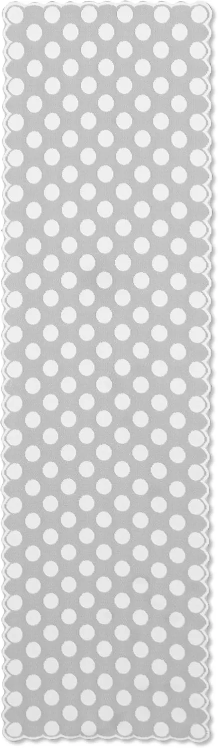 Heritage Lace Polka Dot, 18 by 72-Inch, White