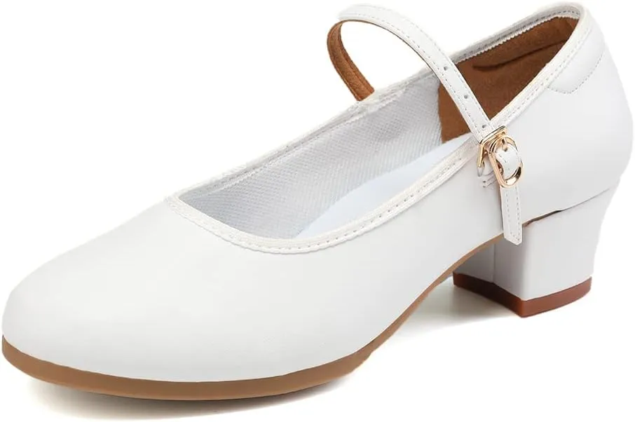 HIPPOSEUS Character Shoes for Women Dance Shoes 1.5" Low Heel Dancing Heels for Ballroom Salsa Tango Latin