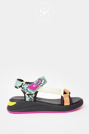 HOFF TENOS LEATHER/SUEDE MULTI WALKING SANDALS