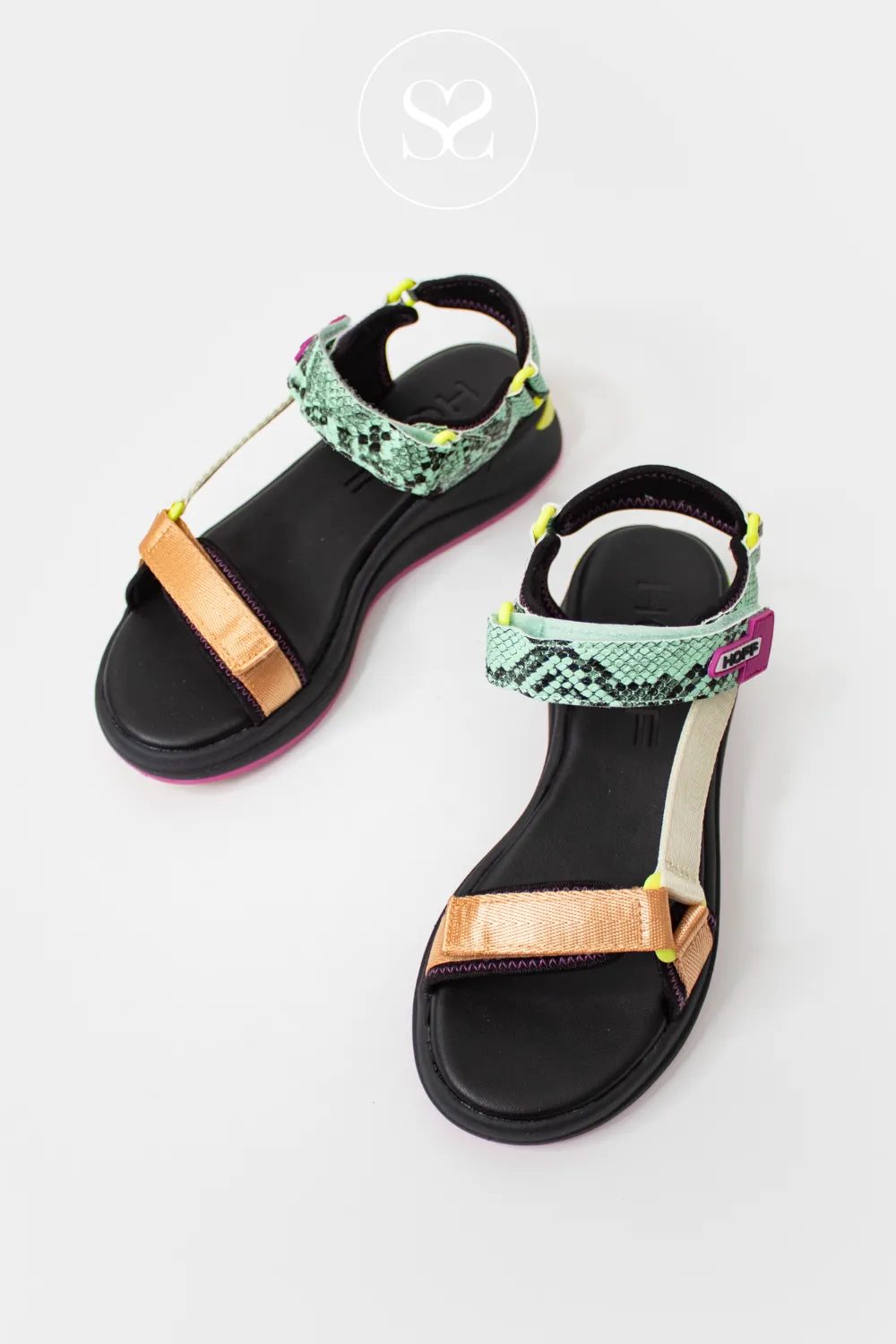 HOFF TENOS LEATHER/SUEDE MULTI WALKING SANDALS