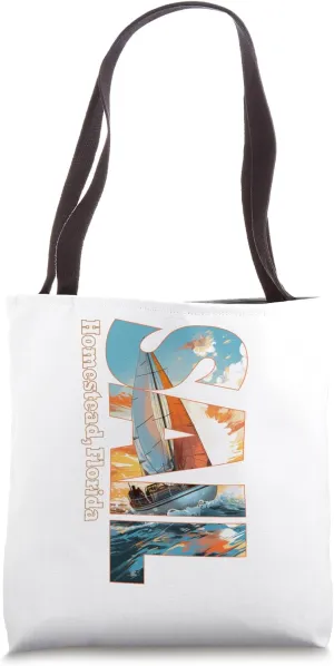 Homestead Florida Sailing Nautical Sailor Tote Bag