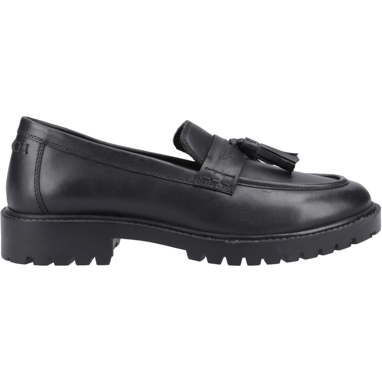 Hush Puppies Abigail Junior Leather Girls's Black Loafers