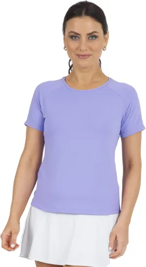 IBKUL Athleisure Wear Sun Protective UPF 50 Icefil Cooling Tech Solid Short Sleeve Crew Neck - 85000