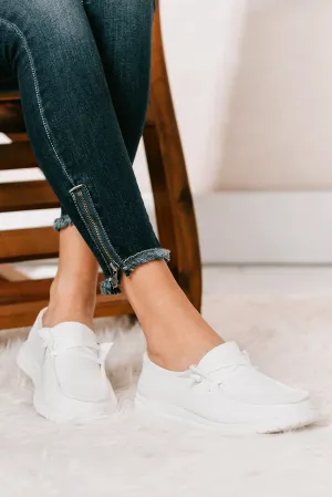 IMPERFECT Fight The Feeling Slip On Boat Sneakers (White)