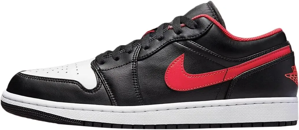 Jordan Mens Air 1 Low 553558 063 Toe - Size 8, Black/Fire Red-white