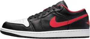 Jordan Mens Air 1 Low 553558 063 Toe - Size 8, Black/Fire Red-white