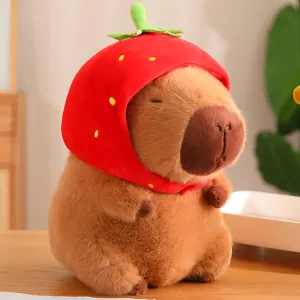 JPORSHU Capybara Plush Toy， 18inch Capybara Plush with Turtle Backpack， Kawaii Capybara Stuffed Animal and Home Decor Gifts