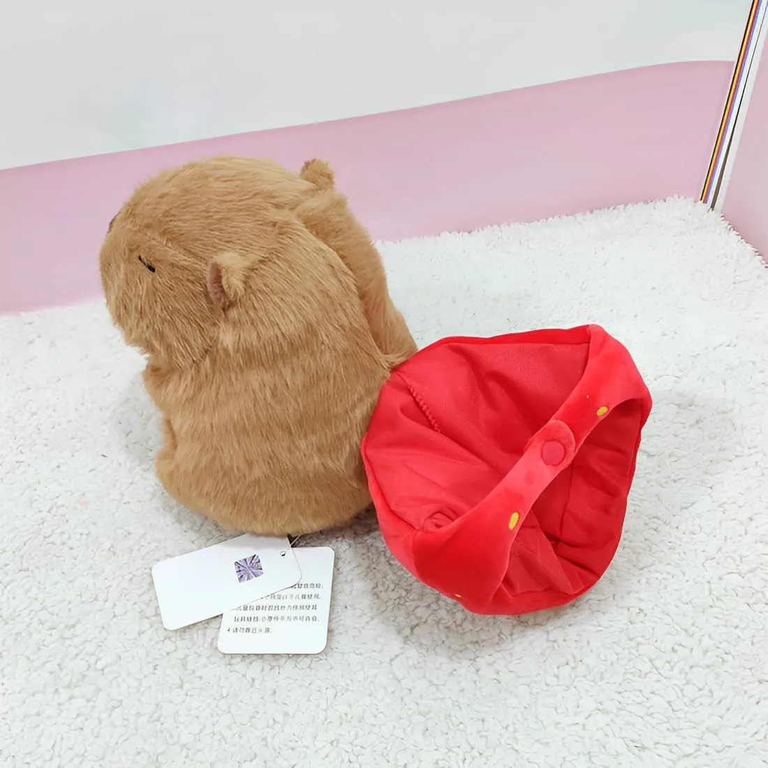 JPORSHU Capybara Plush Toy， 18inch Capybara Plush with Turtle Backpack， Kawaii Capybara Stuffed Animal and Home Decor Gifts