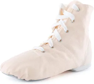JUODVMP Women's Canvas Flats Boots Jazz Dance Shoes Breathable Canvas Jazz Dance Shoes Boot Jazz Shoes for Adult & Child,Model TJGBFBJS