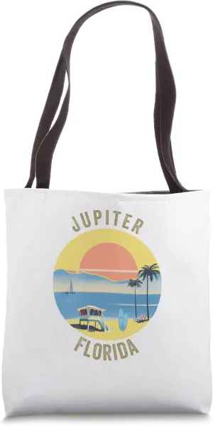 Jupiter Souvenir Apparel - Retro Vintage Jupiter Tote Bag