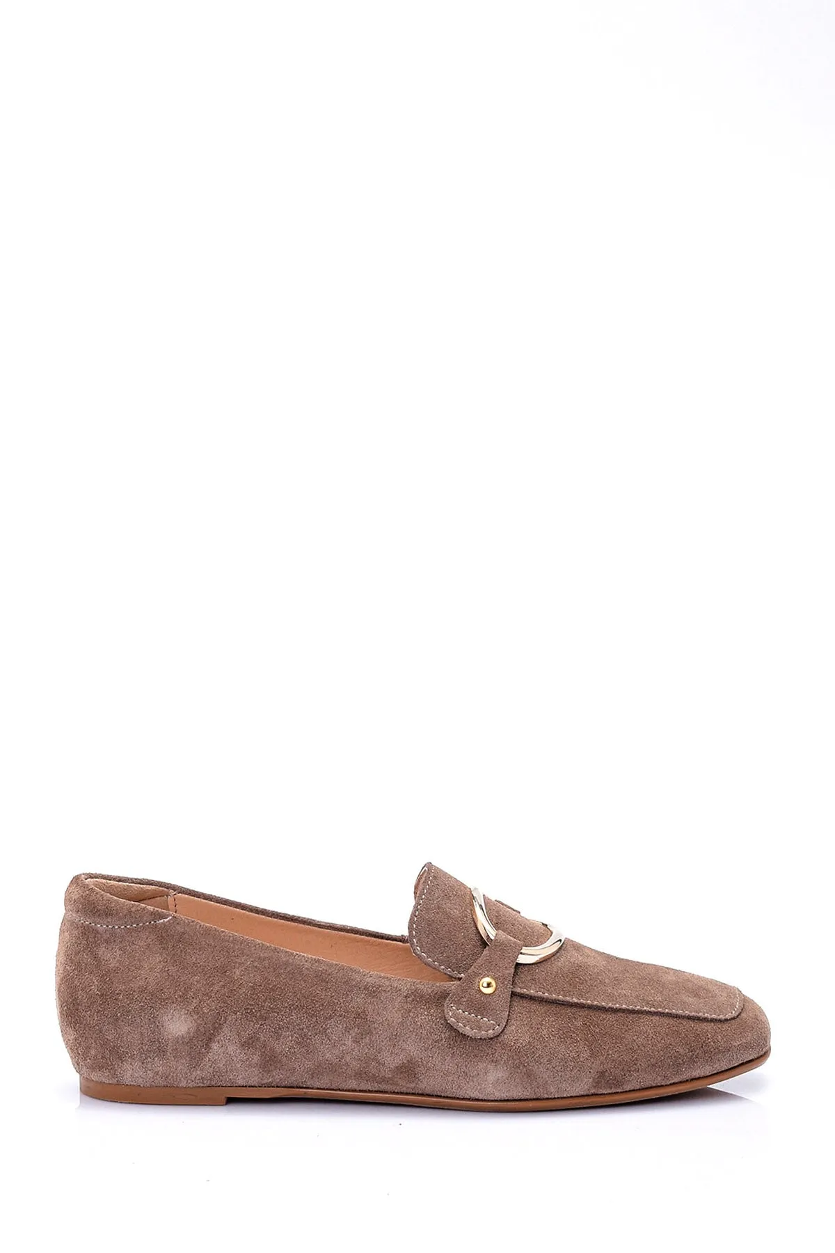 Kadın Süet Tokalı Loafer