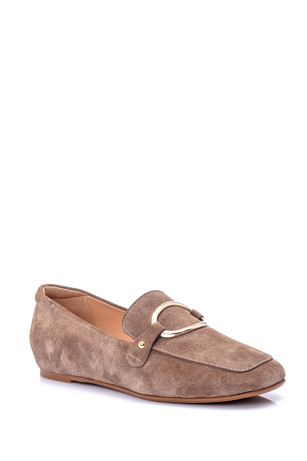 Kadın Süet Tokalı Loafer
