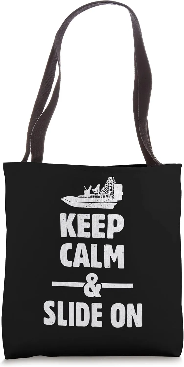 Keep Calm - Airboating Propelled Water Craft Water Ruler Tote Bag