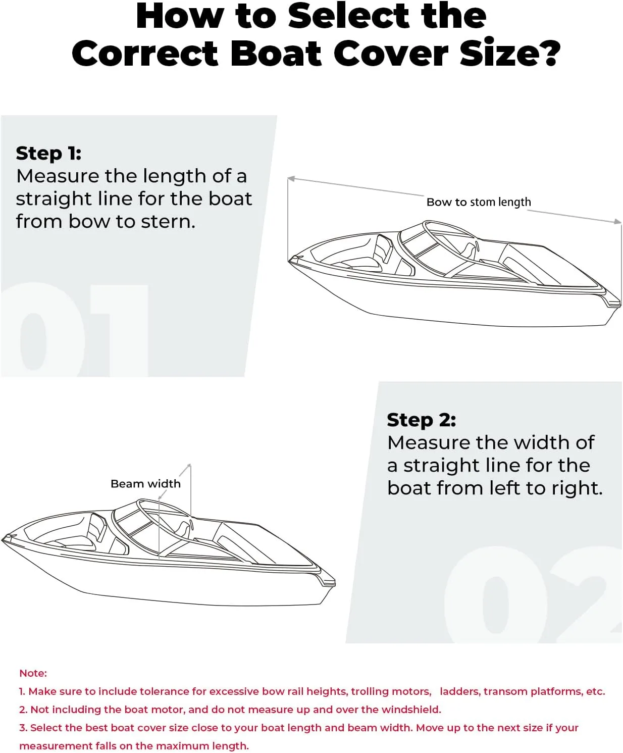 KEMIMOTO Boat Cover 14-16 ft, Heavy Duty 600D UV Resistant Waterproof Oxford Fabric, Trailerable Boat Cover for V-Hull Pro-Style Fishing Boat