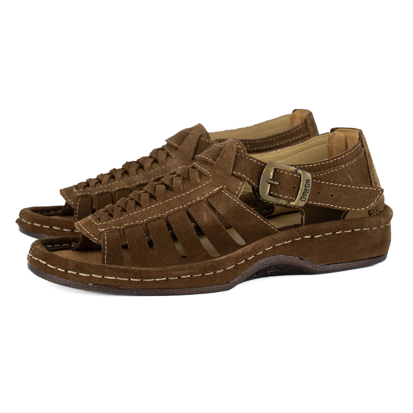 Kgosi : Leather Sandal in Donkey Suede
