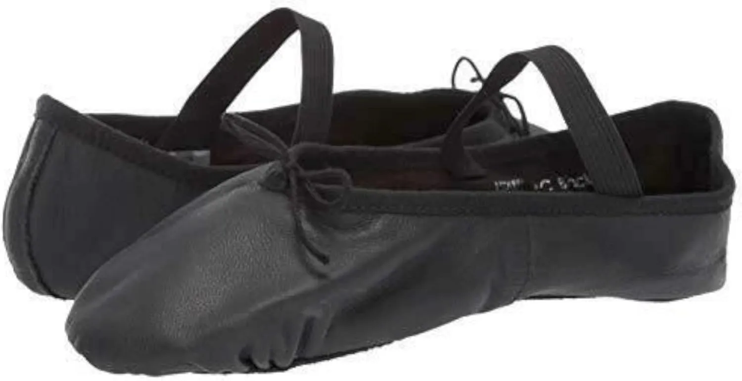 Leo Girls Ballet Russe Dance Shoe, Black, 13.5 Little Kid