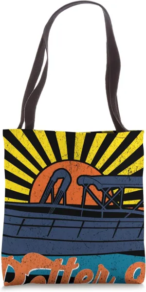 Life Is Better On Lake Michigan Pontoon Party Barge Sandbar Tote Bag