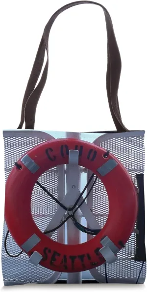 Life preserver ferry boat Washington Canada Boat Deck Raft Tote Bag