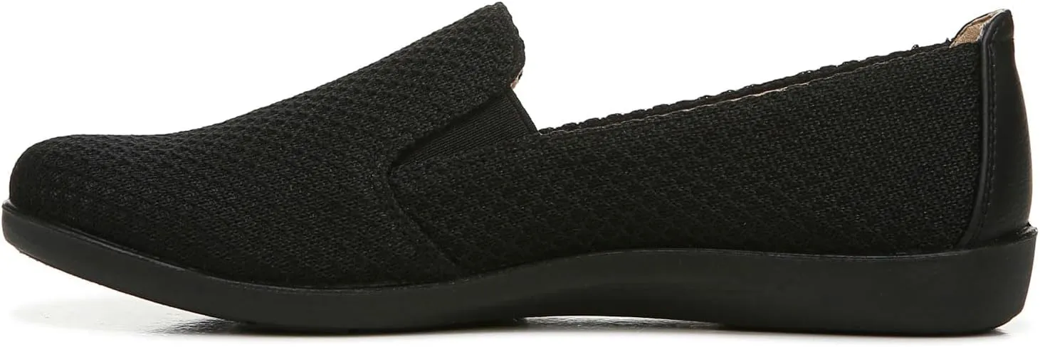 LifeStride Womens Next Level Sneaker, True Black, 7.5 Wide US
