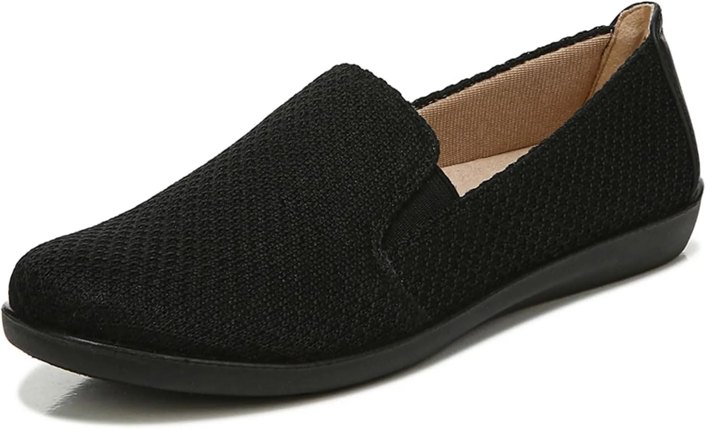 LifeStride Womens Next Level Sneaker, True Black, 7.5 Wide US