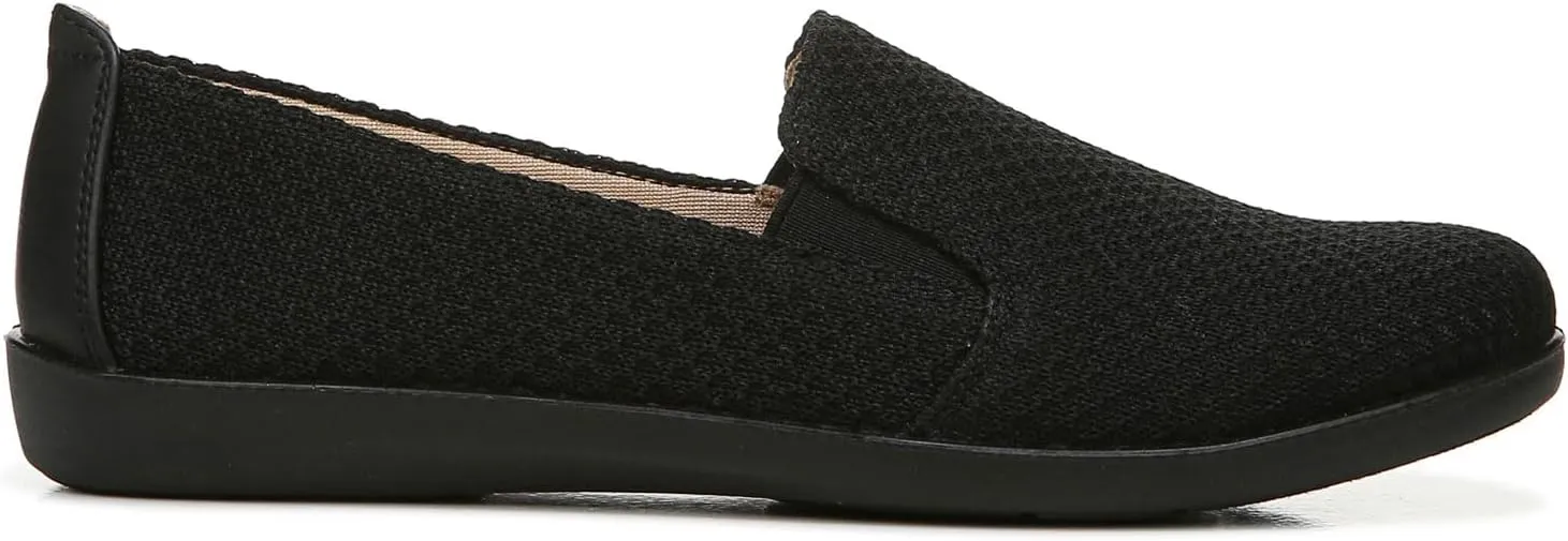 LifeStride Womens Next Level Sneaker, True Black, 7.5 Wide US
