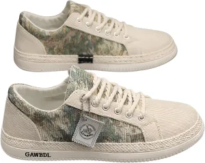 lilaBelle]Men's Breathable Canvas Shoes 2025 | Spring Lightweight Casual ers with Odour-Control Technology | Non-Slip Rubber Sole for Streetwear & Outdoor Activities Off-White