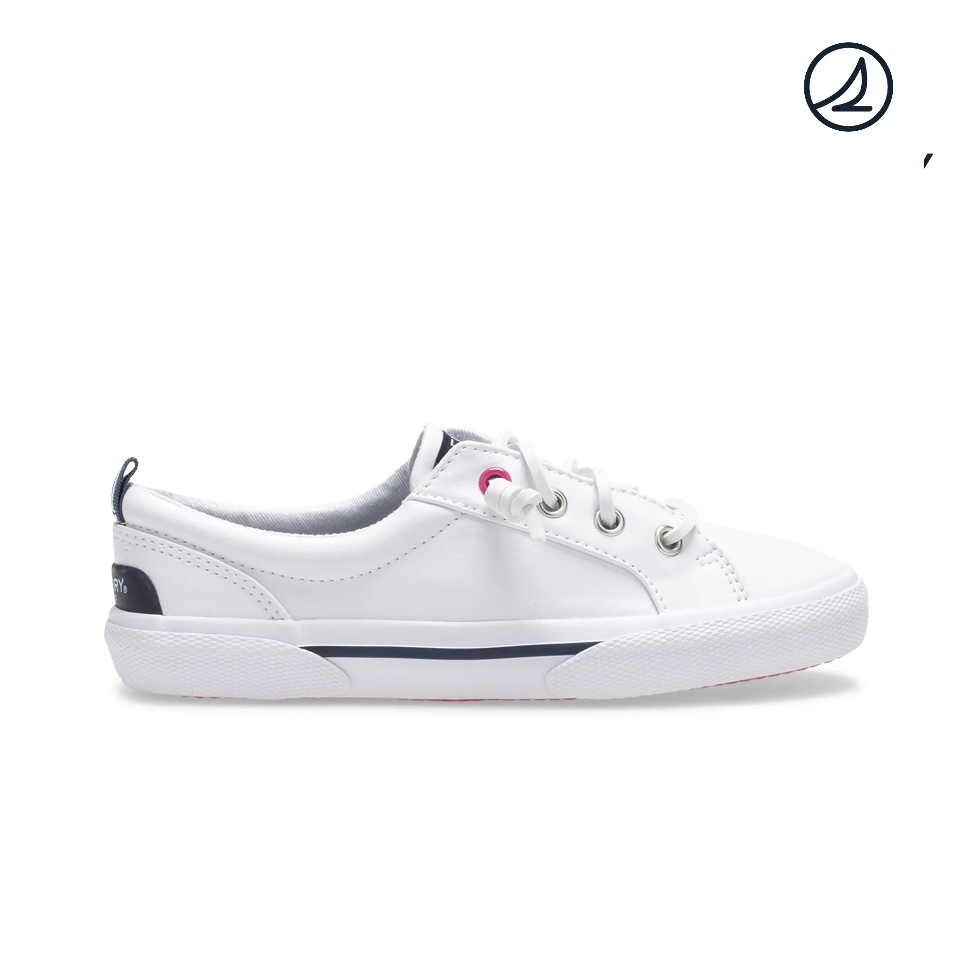 Little Girl's Pier Wave White Sneaker (SCK163656)