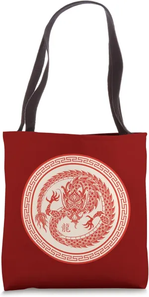 Lucky Money Red Envelope Dragon Year Ingot Zen - ART ON BACK Tote Bag