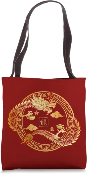 Lucky Money Red Envelope Red Pocket Dragon Year Ingot Coin Tote Bag