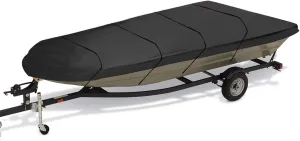 Marine Accessories 600D Waterproof Jon Boat Cover Heavy Duty Marine Boat Sunshade Dust-Proof Anti-UV Protection 12Ft/14Ft/16Ft/18Ft(14Ft)