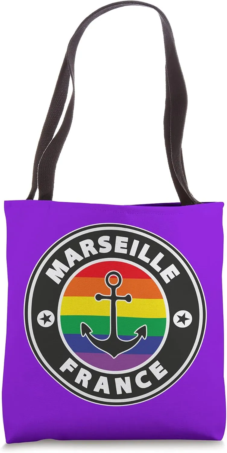 Marseille France beach vintage sailing holiday sun souvenir Tote Bag