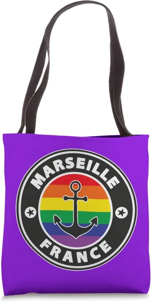 Marseille France beach vintage sailing holiday sun souvenir Tote Bag