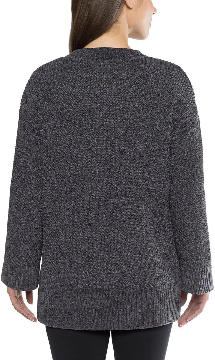 Matty M Ladies' Chenille Tunic Sweater, Crewneck, Ribbed Cuffs and Hem, Wide Sleeves, Multiple Colors