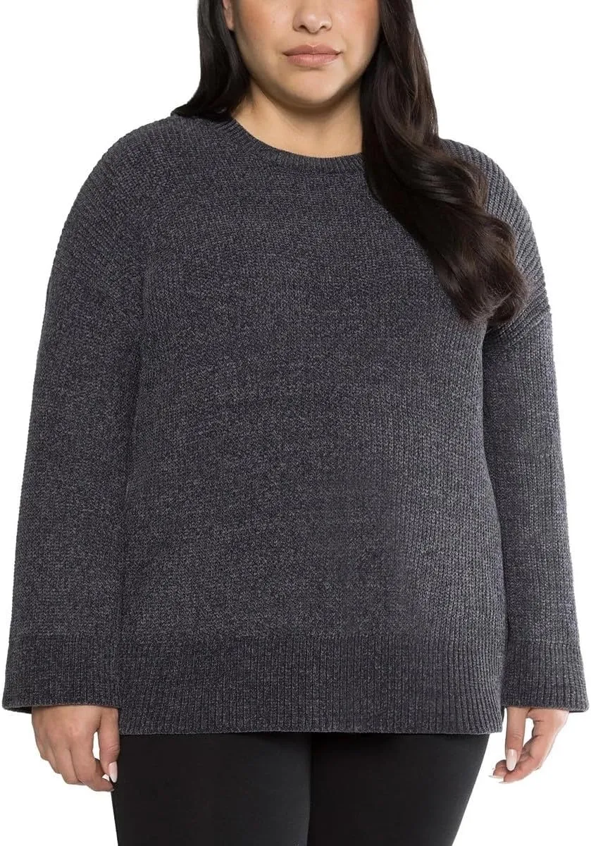 Matty M Ladies' Chenille Tunic Sweater, Crewneck, Ribbed Cuffs and Hem, Wide Sleeves, Multiple Colors