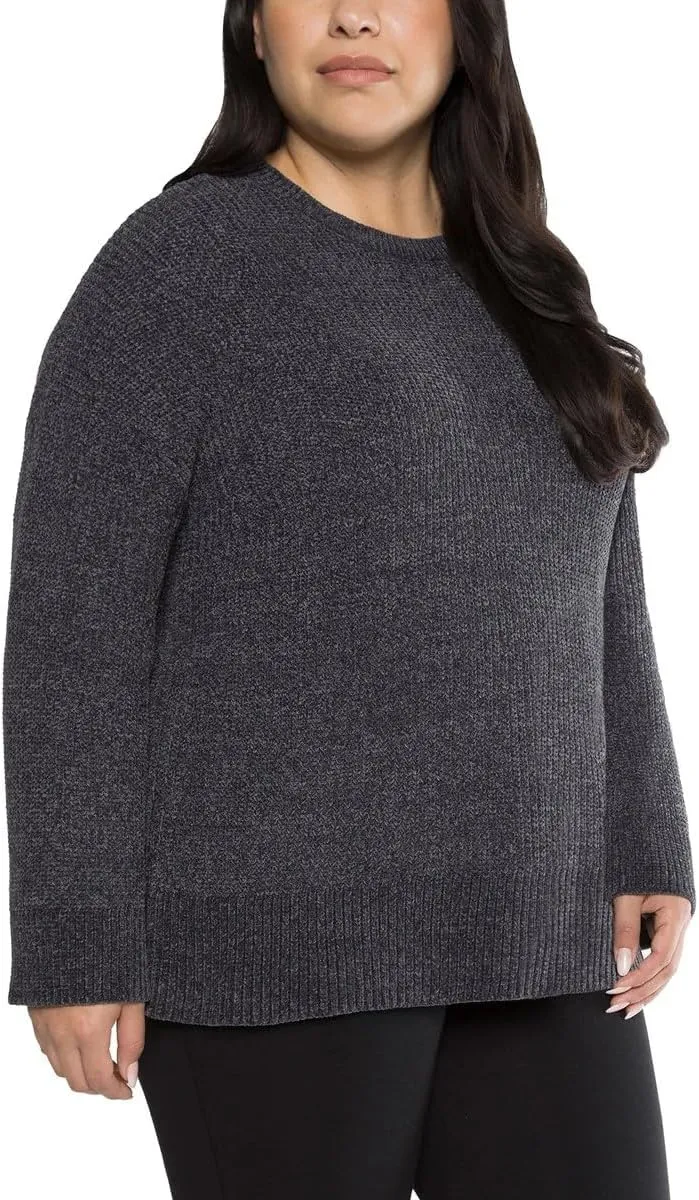 Matty M Ladies' Chenille Tunic Sweater, Crewneck, Ribbed Cuffs and Hem, Wide Sleeves, Multiple Colors