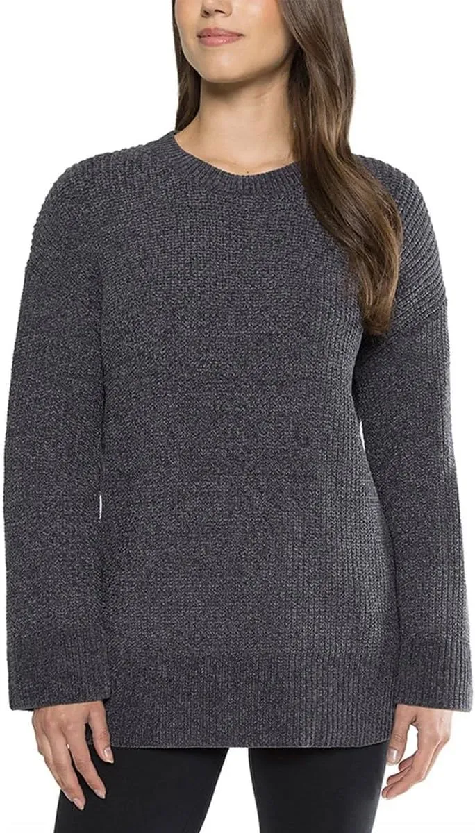Matty M Ladies' Chenille Tunic Sweater, Crewneck, Ribbed Cuffs and Hem, Wide Sleeves, Multiple Colors