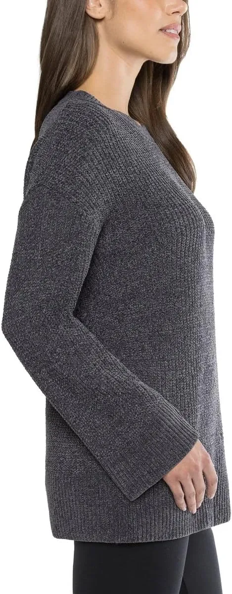 Matty M Ladies' Chenille Tunic Sweater, Crewneck, Ribbed Cuffs and Hem, Wide Sleeves, Multiple Colors