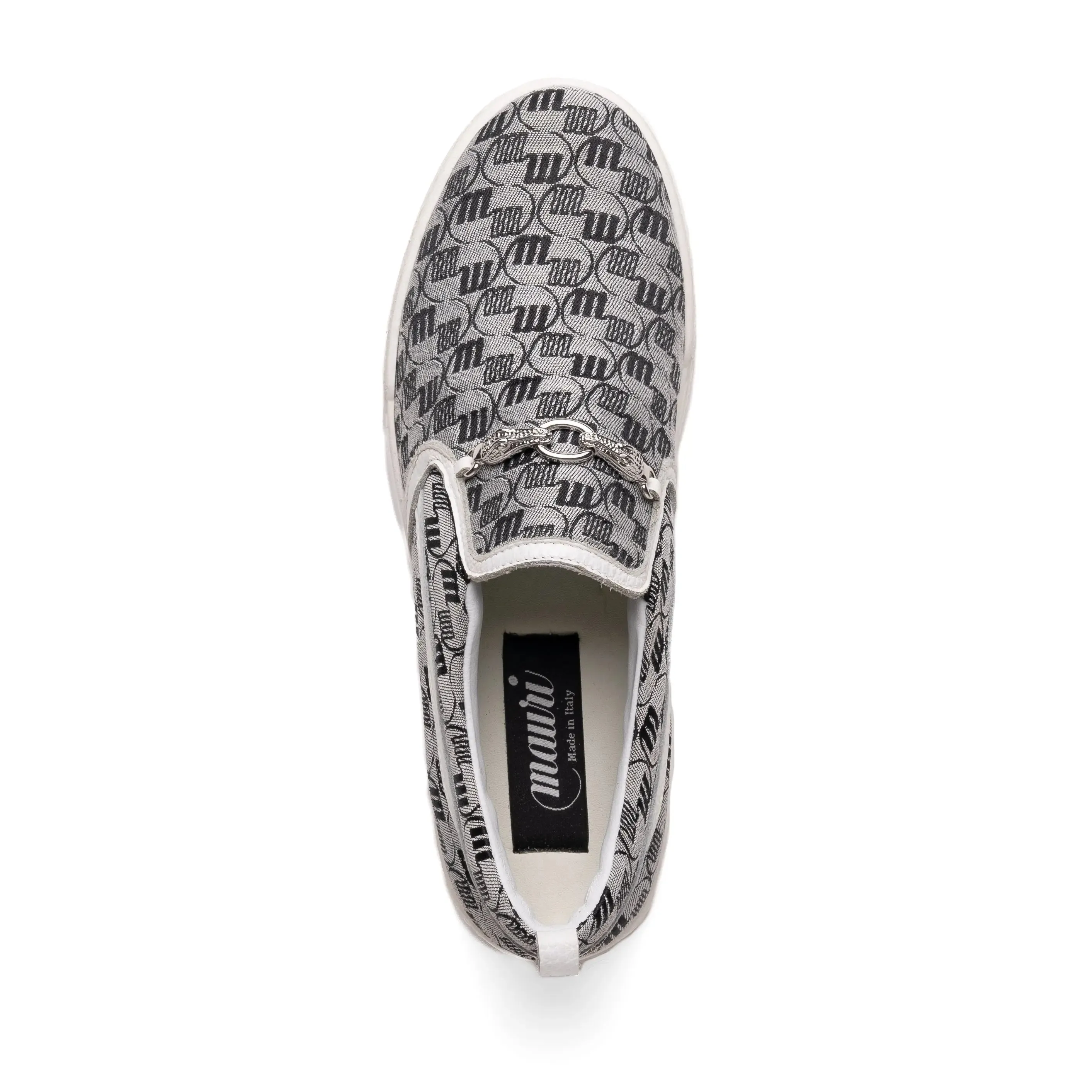 Mauri 8419/2 Black/Grey/White Genuine Double M Fabric/Time Loafers