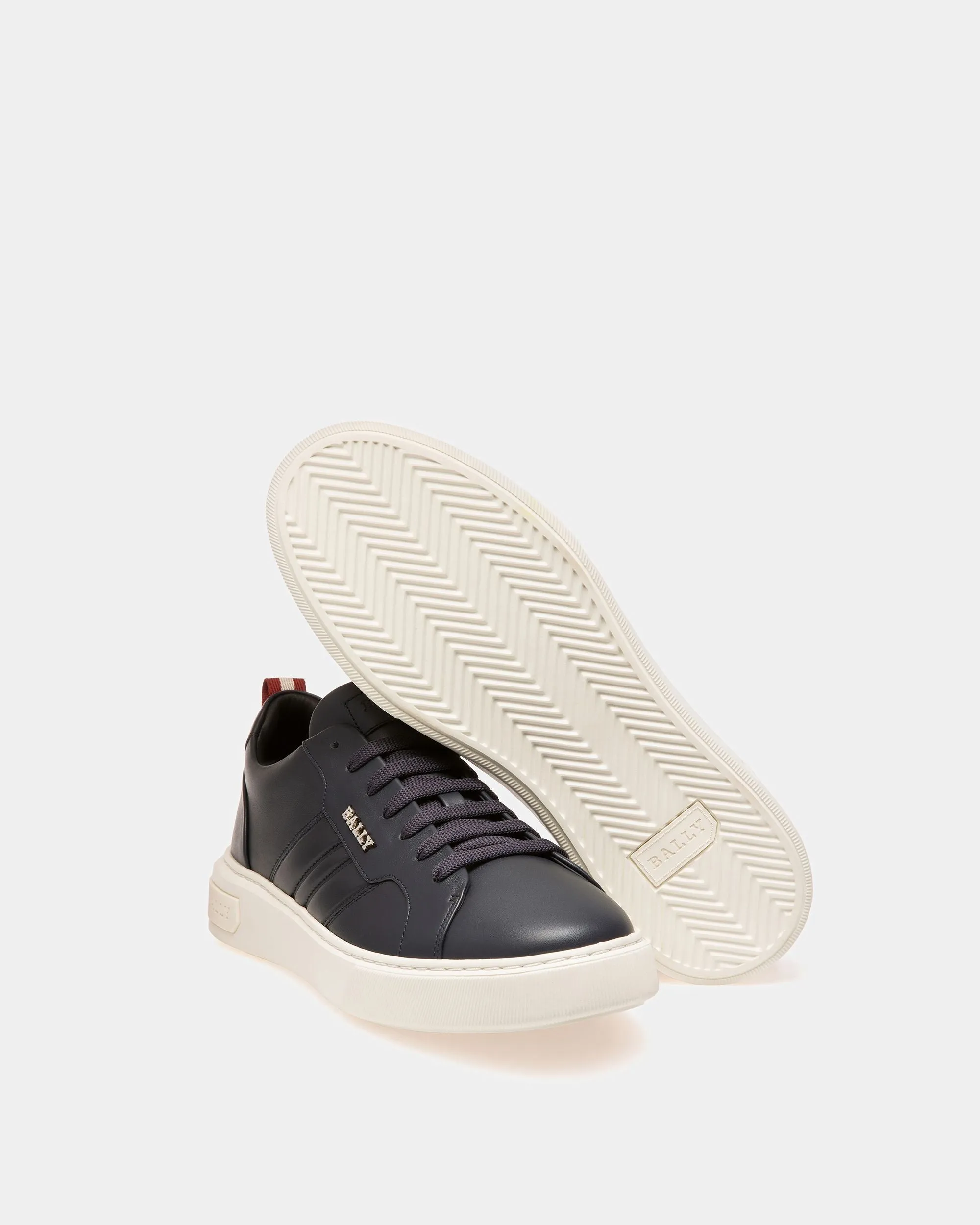 Maxim Leather Sneakers In Navy