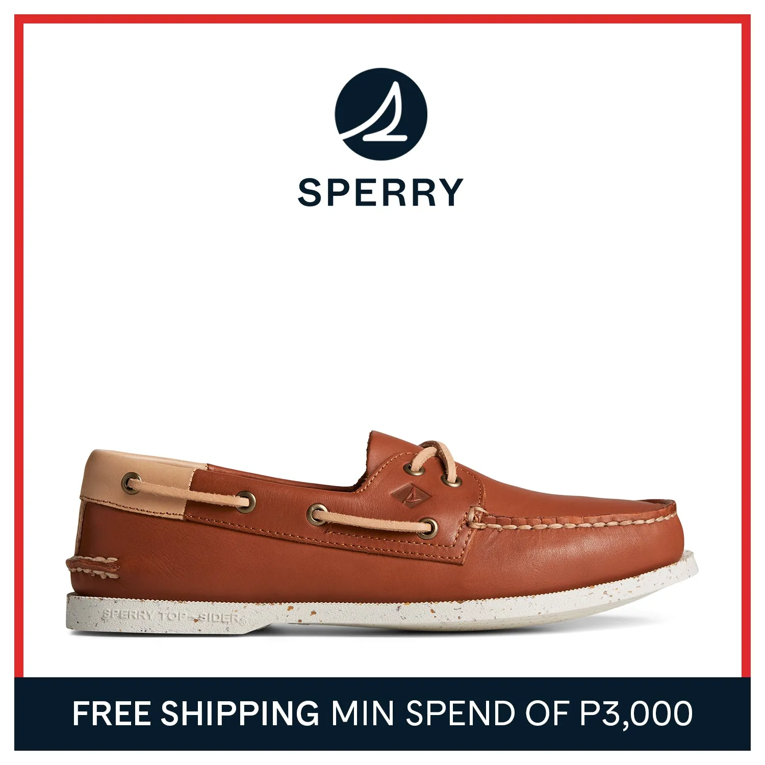 Men's Authentic Original™ Vegetable Re-Tanned Leather Boat Shoe Tan (STS24960)