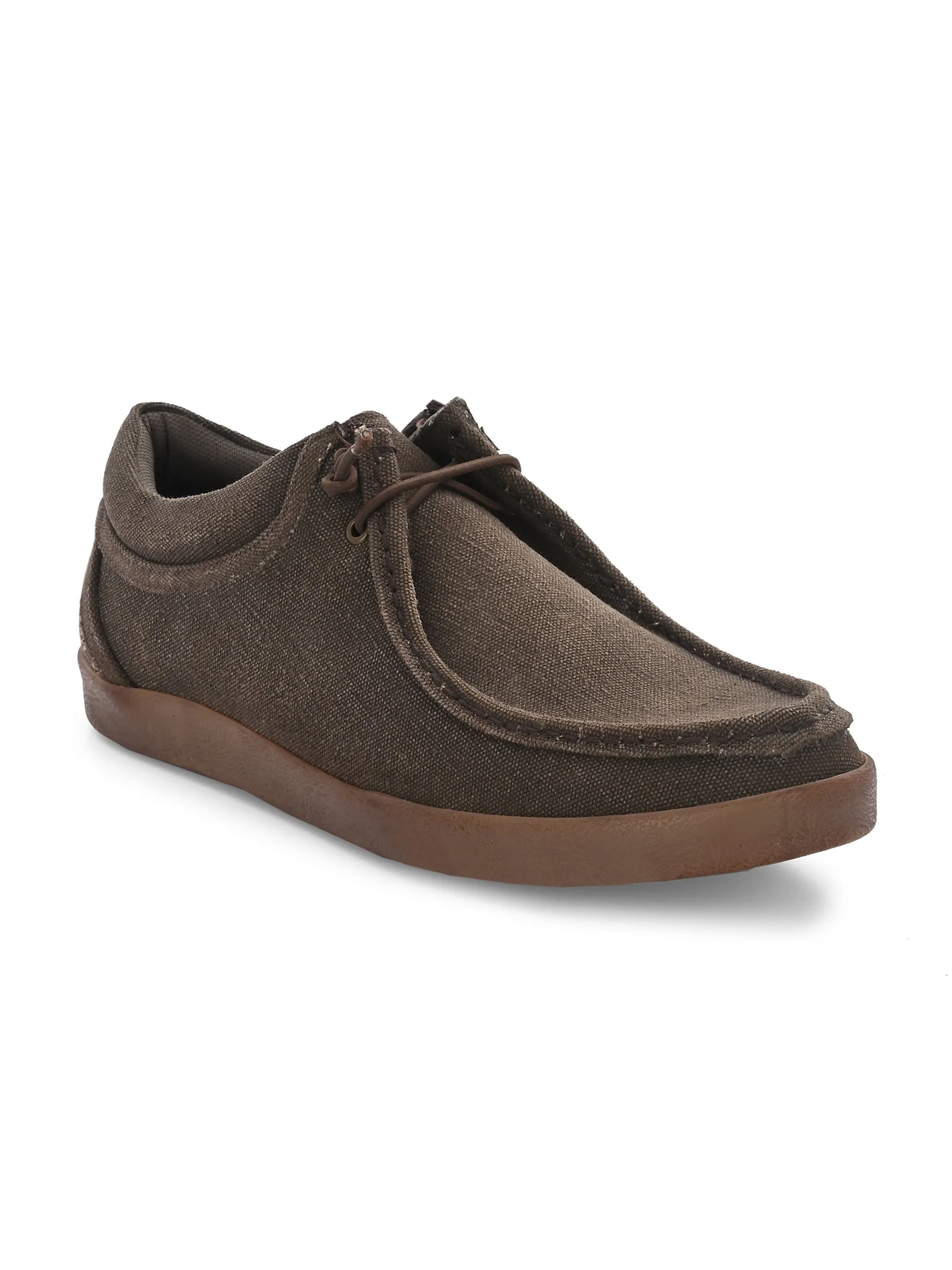 Men's Canvas Fancy Lace Up Casual Shoes