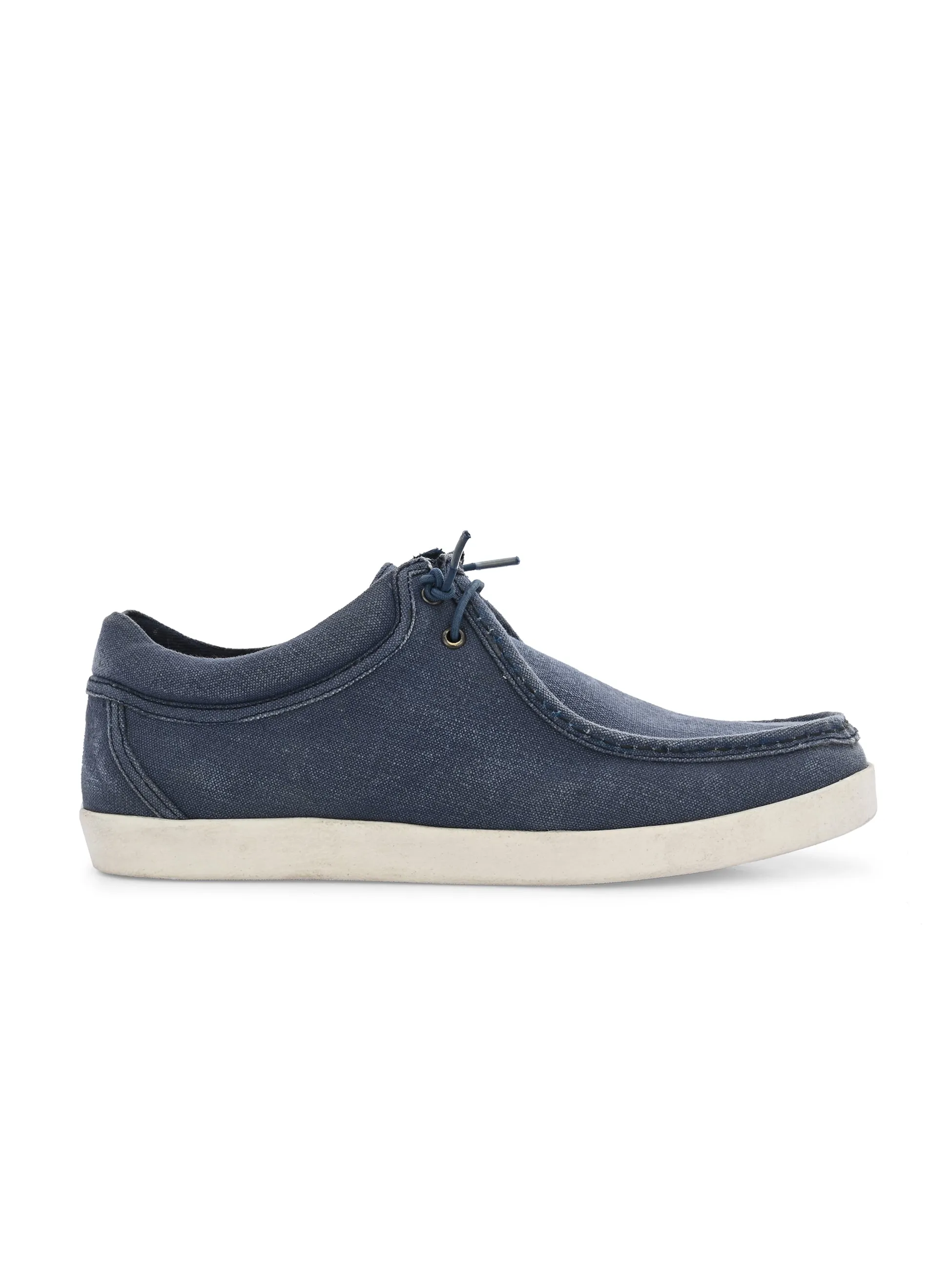 Men's Canvas Fancy Lace Up Casual Shoes