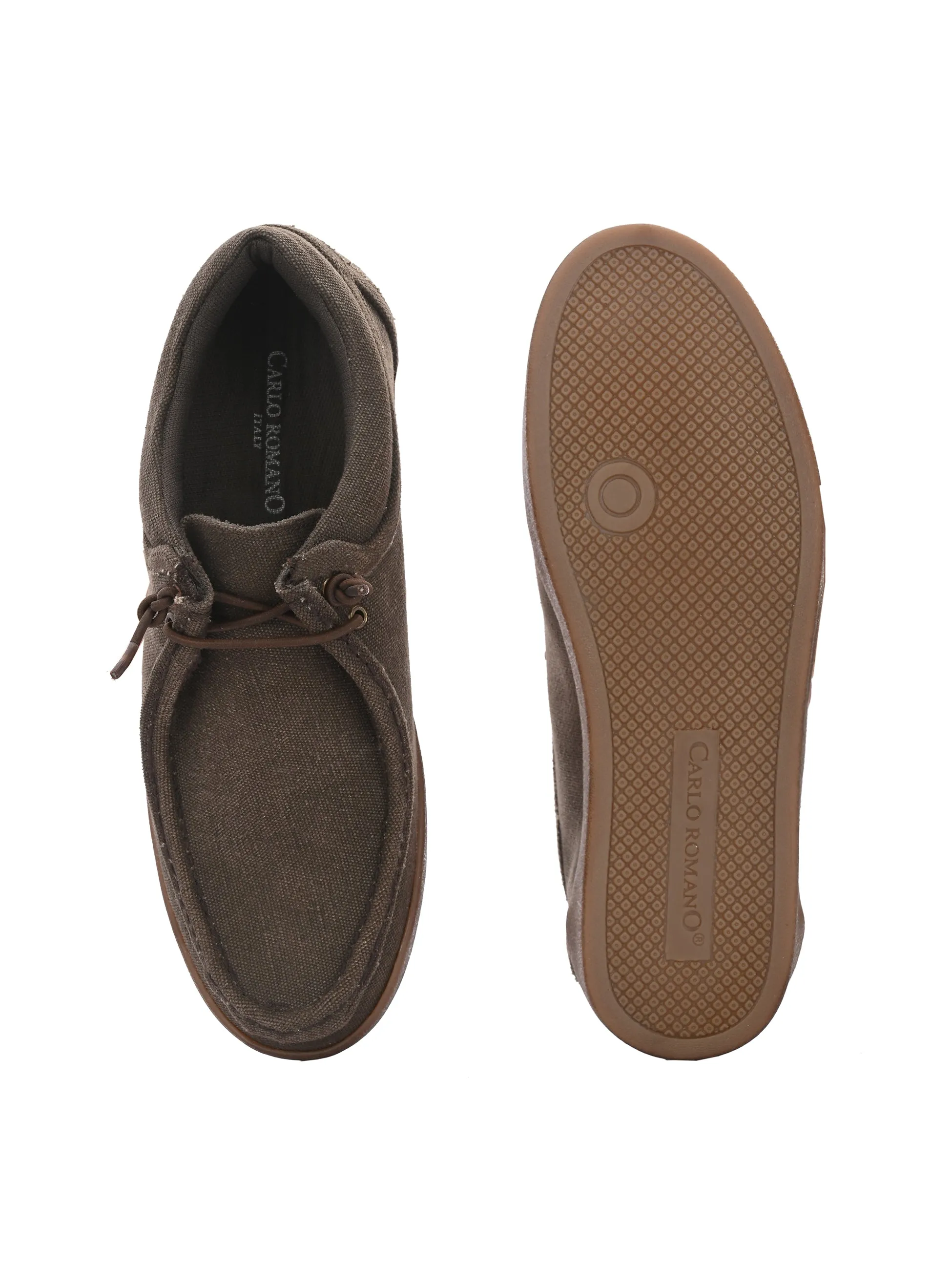 Men's Canvas Fancy Lace Up Casual Shoes