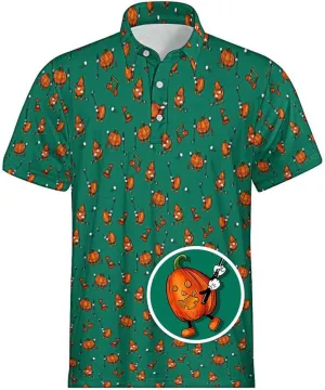 Mens Funny Polo Shirts, Short Sleeve Golf Shirts, Moisture Wicking Quick-Dry Business Casual Shirt for Men