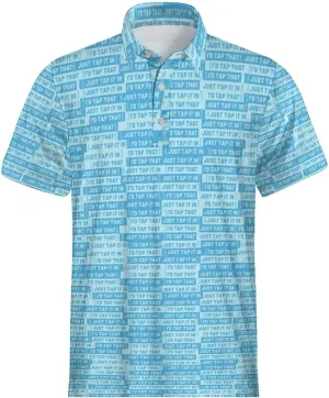 Mens Funny Polo Shirts, Short Sleeve Golf Shirts, Moisture Wicking Quick-Dry Business Casual Shirt for Men