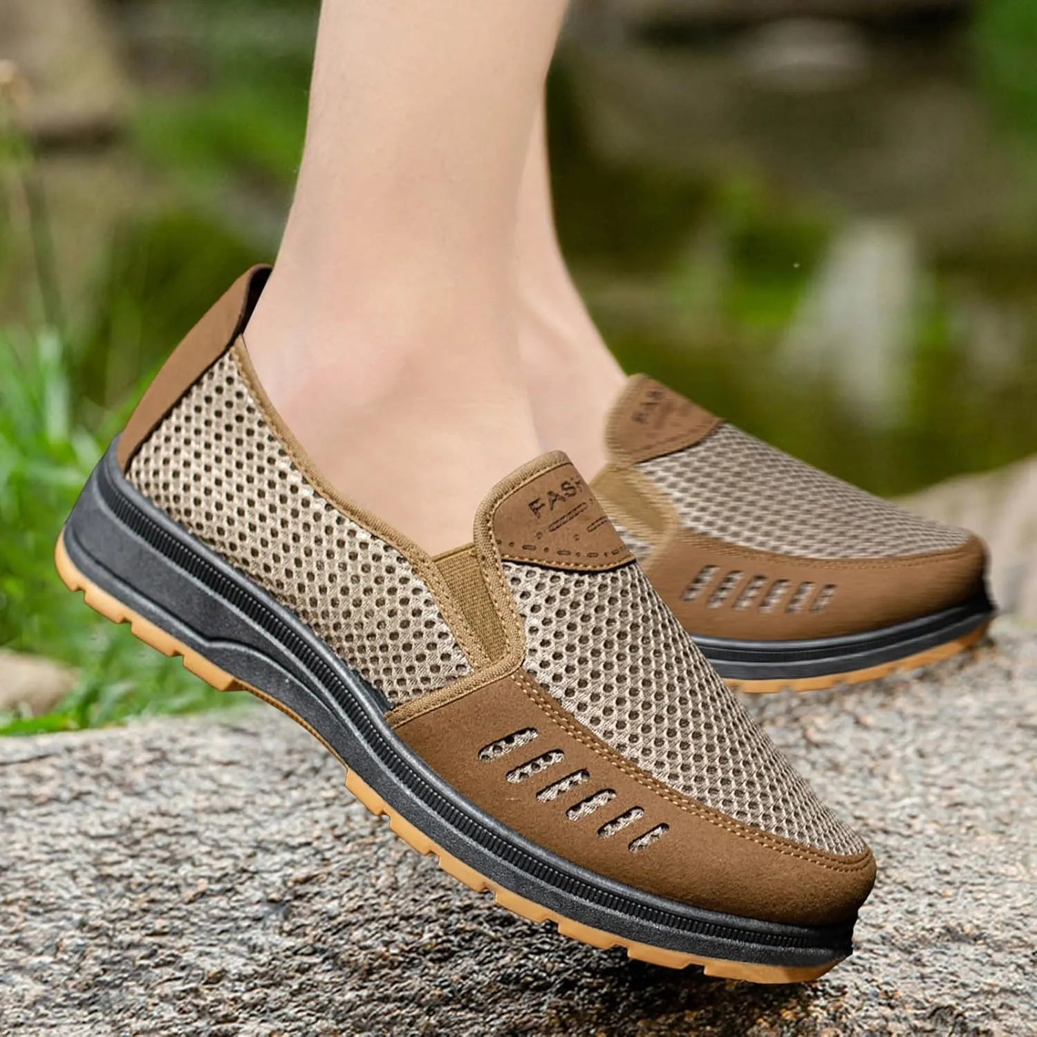 Men's Orthopedic Comfortable Slip-On Shoes Slip on Lightweight Breathable Fashion Sneaker Breathable Work Shoes
